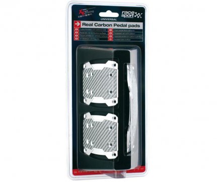 Racesport Pedals Racing with real Carbon Silver set of 3 pcs
