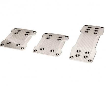 Racesport Pedals Racing with real Carbon Silver set of 3 pcs