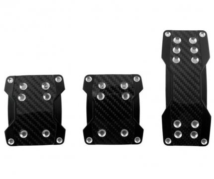 Racesport Racing Pedals with real Carbon Black set of 3 pcs